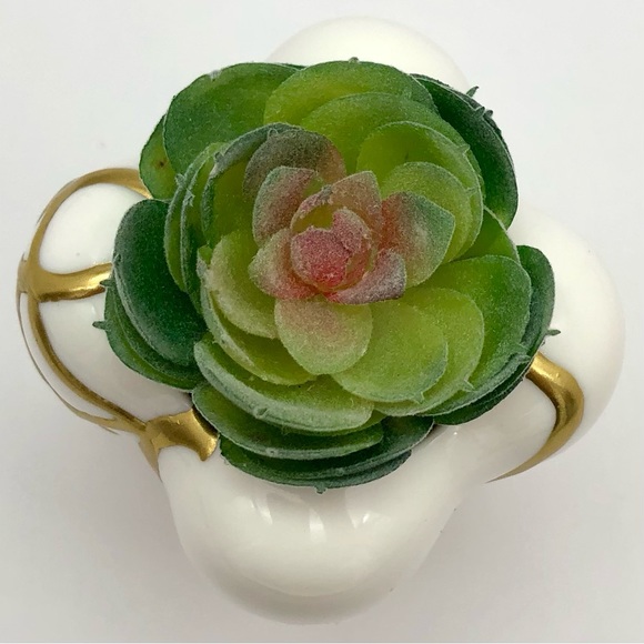 Kintsugi Planter Ceramic Tooth Gold Crack Dental Art Growth Gift Dentist - Picture 10 of 13